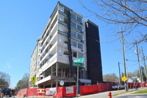 Aloft new hotel construction North Carolina - MEP Contractors at work