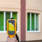 probando ventanas de eficiencia energética para el proyecto de remodelación de la casa de retiro de Virginia